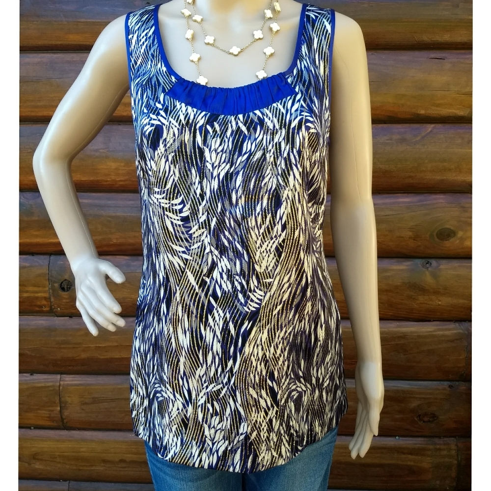 Tory Burch Multicolor Metallic Silk Top